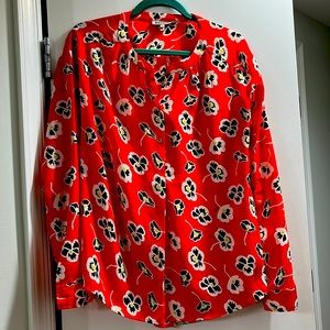 Juicy Couture Red flowered blouse